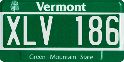 VT license plate XLV186