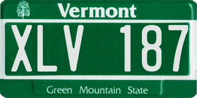 VT license plate XLV187