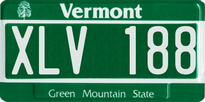 VT license plate XLV188