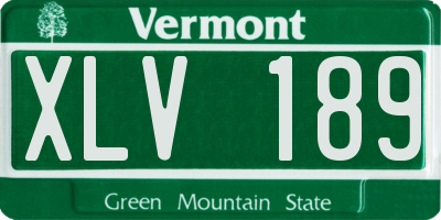 VT license plate XLV189