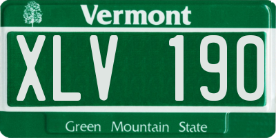 VT license plate XLV190