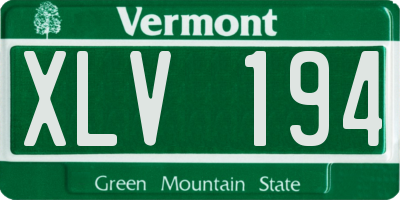 VT license plate XLV194