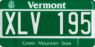 VT license plate XLV195