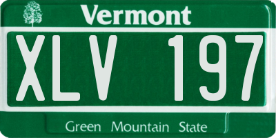 VT license plate XLV197