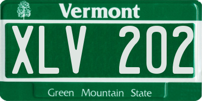 VT license plate XLV202