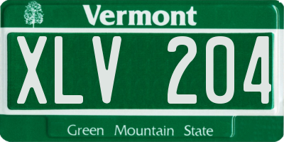 VT license plate XLV204