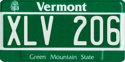 VT license plate XLV206