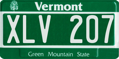 VT license plate XLV207
