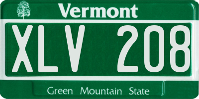 VT license plate XLV208