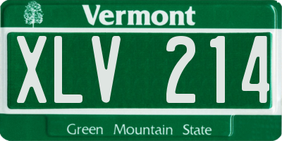VT license plate XLV214