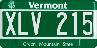 VT license plate XLV215
