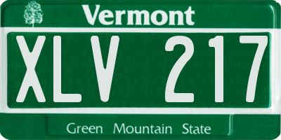 VT license plate XLV217