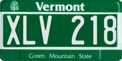 VT license plate XLV218