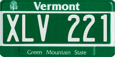 VT license plate XLV221
