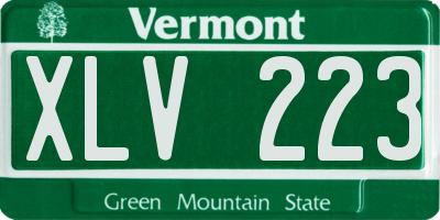 VT license plate XLV223