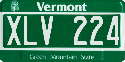 VT license plate XLV224