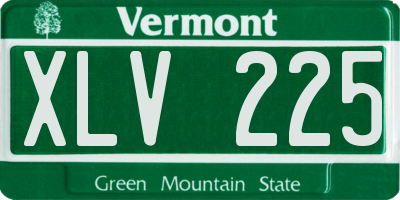VT license plate XLV225