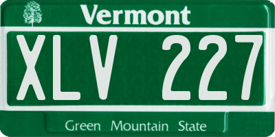 VT license plate XLV227