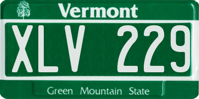 VT license plate XLV229