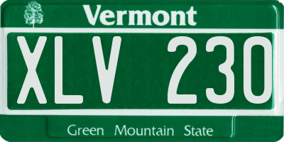 VT license plate XLV230