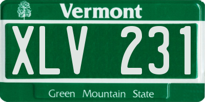 VT license plate XLV231