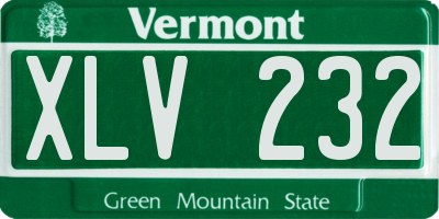 VT license plate XLV232