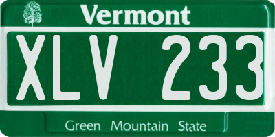 VT license plate XLV233