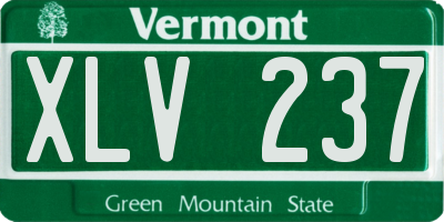 VT license plate XLV237
