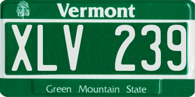 VT license plate XLV239