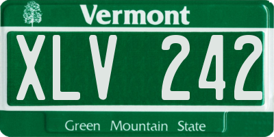 VT license plate XLV242