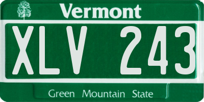 VT license plate XLV243