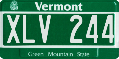 VT license plate XLV244