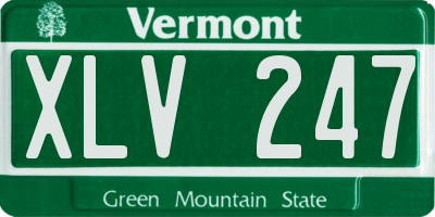 VT license plate XLV247
