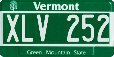VT license plate XLV252