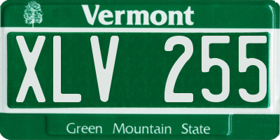 VT license plate XLV255
