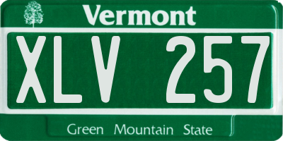 VT license plate XLV257
