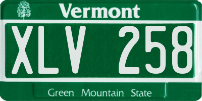 VT license plate XLV258