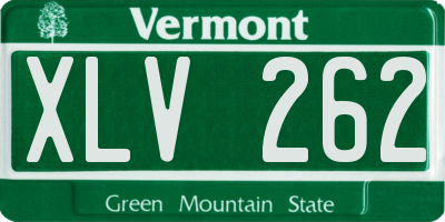 VT license plate XLV262