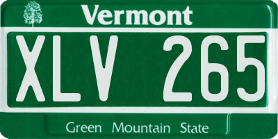 VT license plate XLV265