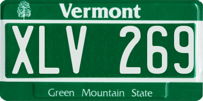 VT license plate XLV269