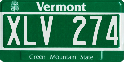 VT license plate XLV274