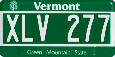 VT license plate XLV277