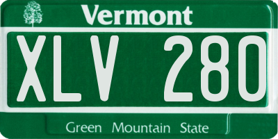 VT license plate XLV280