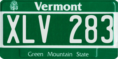 VT license plate XLV283