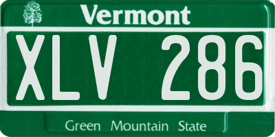 VT license plate XLV286