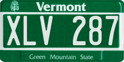 VT license plate XLV287