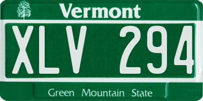 VT license plate XLV294