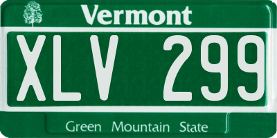 VT license plate XLV299