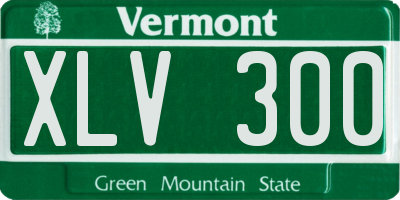 VT license plate XLV300