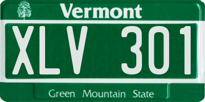 VT license plate XLV301
